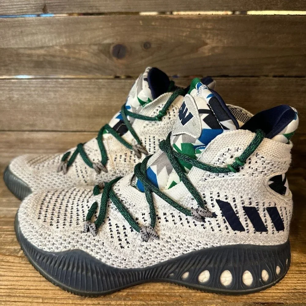 Kids Adidas Crazy Explosive White Primeknit Basketball Shoes Sneakers Size 4.5 Y